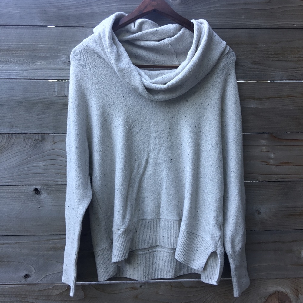 Oatmeal Cowl Neck Sweater